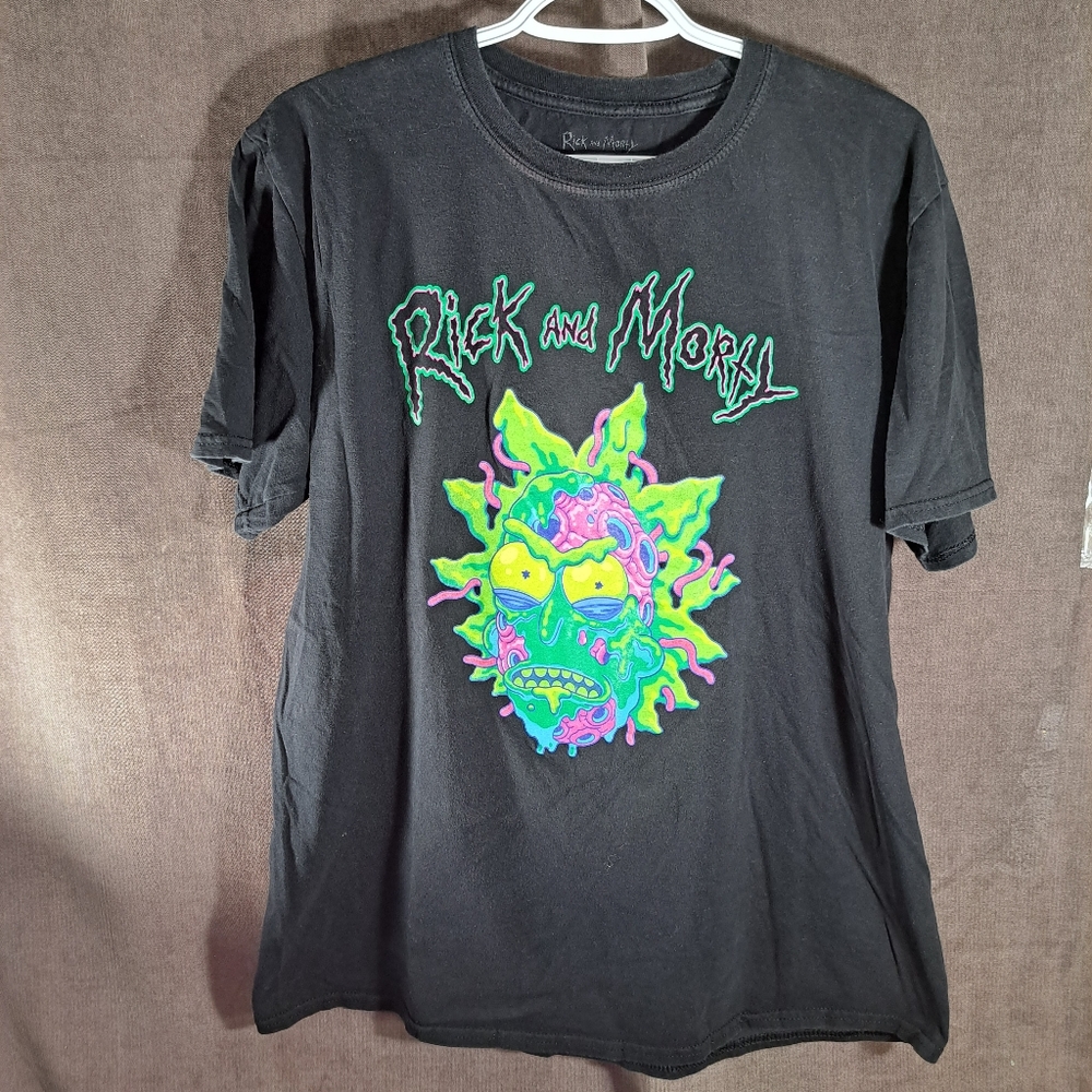 Rick and Morty Black Short Sleeve Graphic Tee